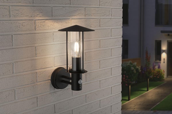 Paulmann Vägglampa för utomhusbruk Classic IP44 173 mm max. 15W 230V Mörkgrå Metall, Glas