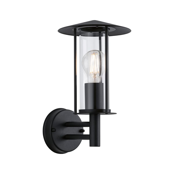 Paulmann Vägglampa för utomhusbruk Classic IP44 173 mm max. 15W 230V Mörkgrå Metall, Glas