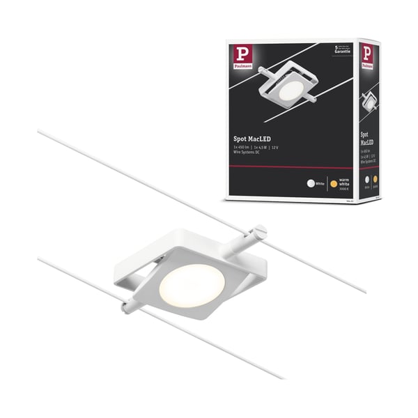 Paulmann CorDuo LED kabelsystem MacLED 250lm 4,5W 3000K 12V Vit matt, Krom Paulmann CorDuo LED kabelsystem MacLED 250lm 4,5W 3000K 12V Vit matt, Krom
