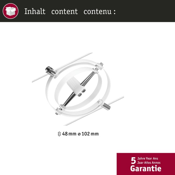 Paulmann CorDuo Kabelsystem Cardan GU5,3 max. 10W 12V Vit matt, Krom