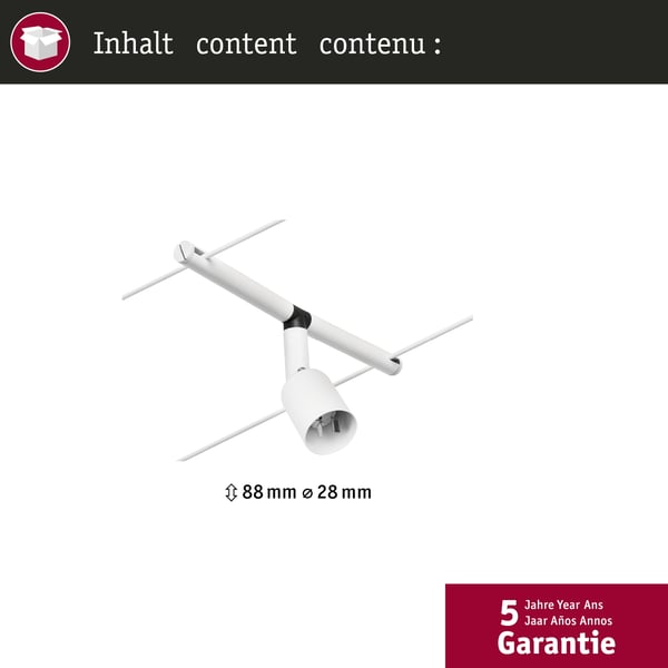 Paulmann CorDuo Kabelsystem Salt GU5,3 max. 10W 12V Vit matt, Krom