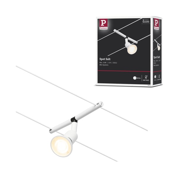 Paulmann CorDuo Kabelsystem Salt GU5,3 max. 10W 12V Vit matt, Krom Paulmann CorDuo Kabelsystem Salt GU5,3 max. 10W 12V Vit matt, Krom