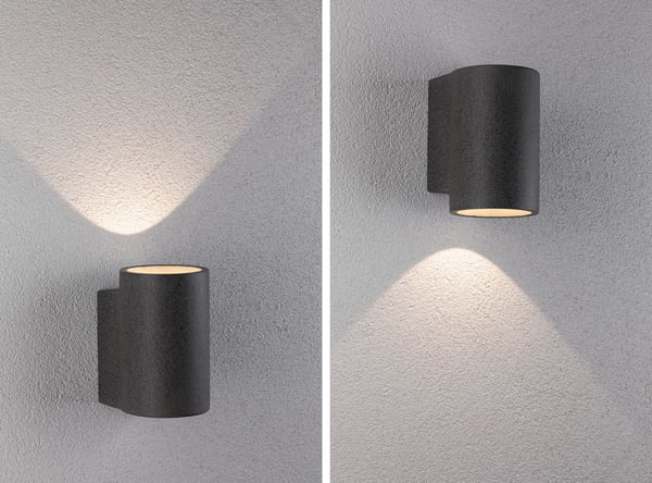 Paulmann LED vägglampa för utomhusbruk Concrea IP65 110x170 mm 3000K 6,8W 300lm 230V Svart sandsten Betong