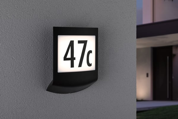 Paulmann LED vägglampa för utomhusbruk Smart Home Zigbee 3.0 Padea Skymningssensor IP44 198x252 mm Tunable Warm 8,2W 550lm 230V Antracit Plast