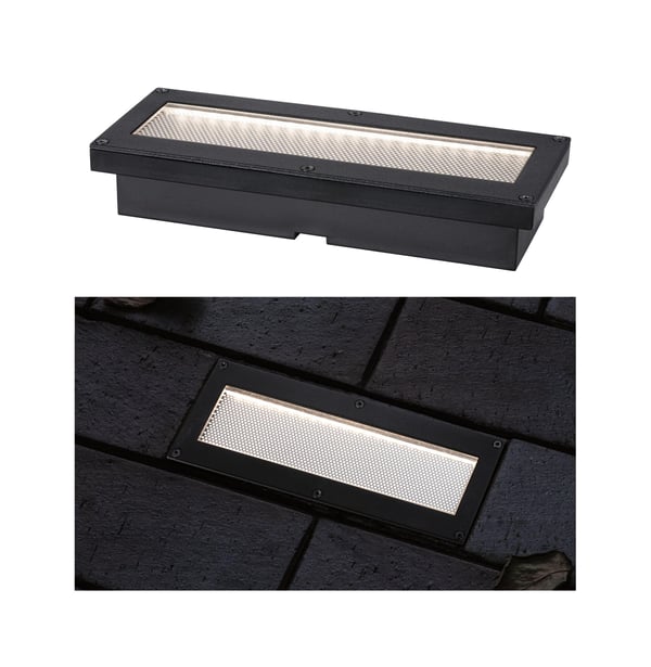 Paulmann Solenergi LED infälld golvlampa Domenic IP67 3000K 6lm Svart