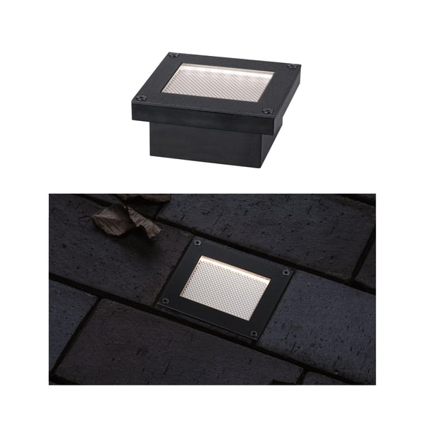 Paulmann Solenergi LED infälld golvlampa Domenic IP67 3000K 6lm Svart