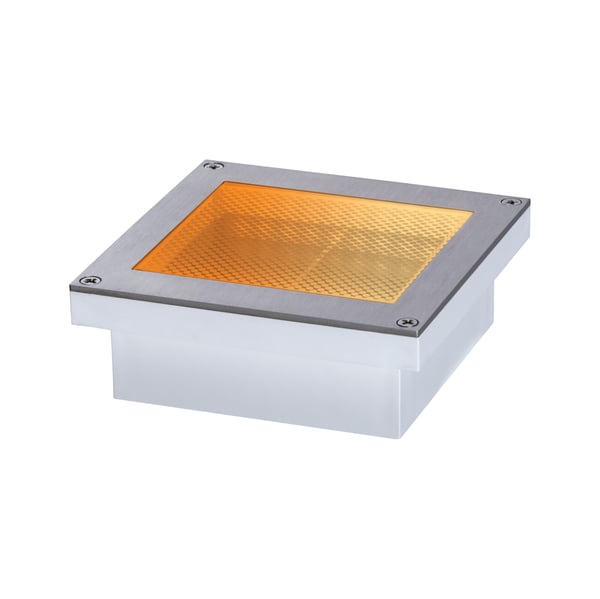 Paulmann LED infälld golvlampa Smart Home Zigbee 3.0 Brick Insektsvänlig IP67 vinkelformad 100x100 mm Tunable Warm 1W 18lm 230V Rostfritt stål Rostfritt stål