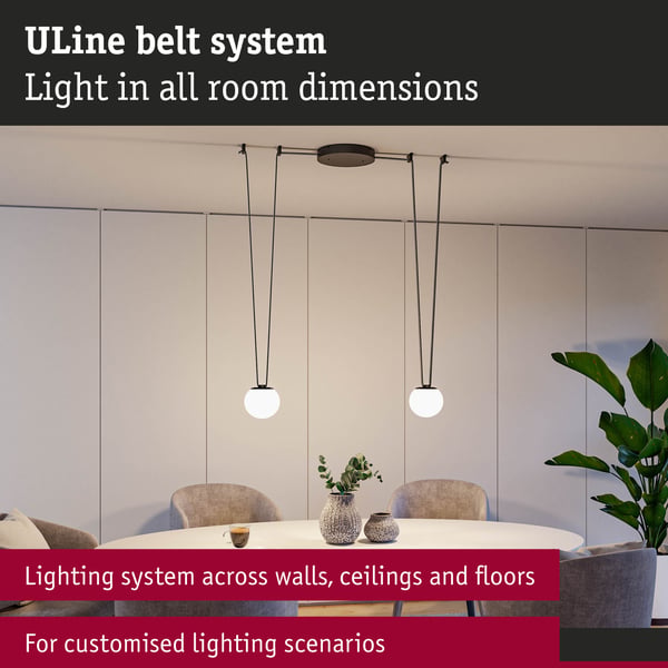 Paulmann ULine LED pendel Ball 795lm 8W 150 mm 3000K Svart