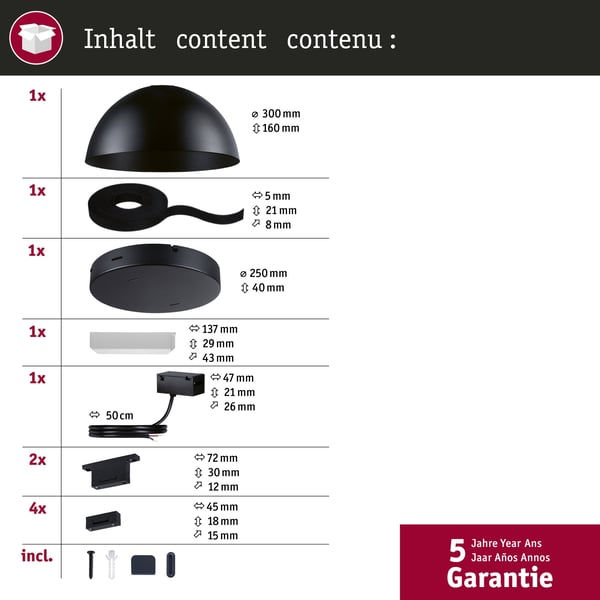 Paulmann ULine Bälte Bol Startpaket 5m 12W Svart