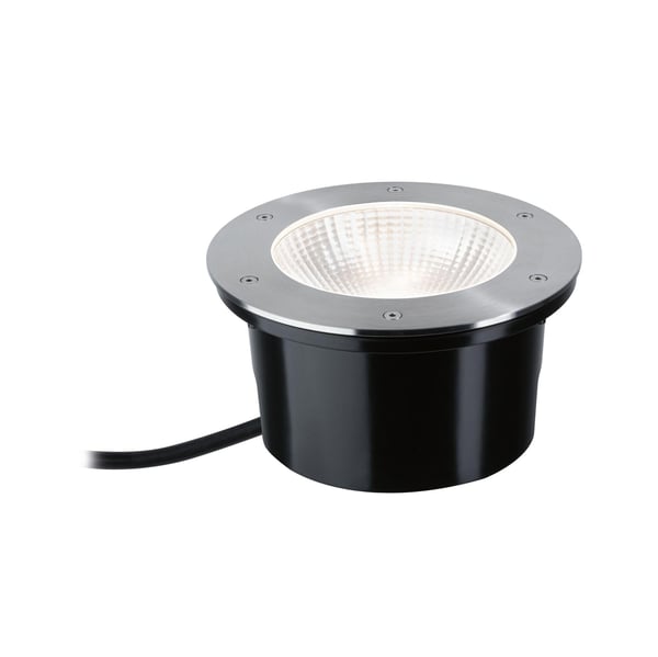 Paulmann LED infälld golvlampa Durea IP67 rund 213 mm 3000K 12,5W 870lm 230V Rostfritt stål Metall