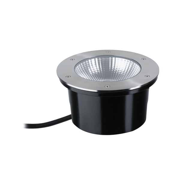 Paulmann LED infälld golvlampa Durea IP67 rund 213 mm 3000K 12,5W 870lm 230V Rostfritt stål Metall