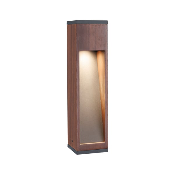 Lampa för pollare Trabia IP44 vinkelformad 400 mm 3000K 3,5W 230lm 230V 38° Trä GU10 Trä