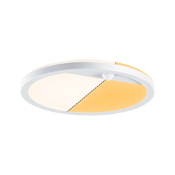 Paulmann LED utomhuspanel Lamina Bakgrundsbelysning Skymningsstyrd rörelsedetektor (IR) IP44 rund 280 mm Tunable Warm 14W 1150lm 230V Vit Plast