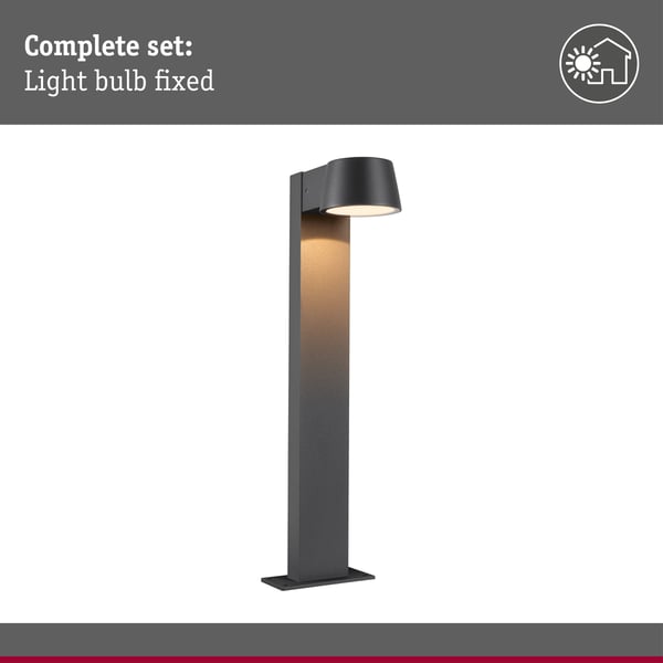 Paulmann LED pollare Capea Insektsvänlig IP44 500 mm 2200K 6W 450lm 230V 98° Antracit Aluminium