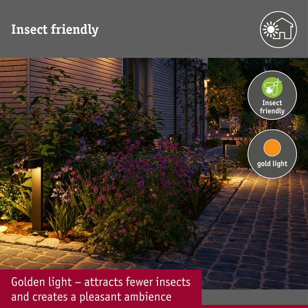 Paulmann LED pollare Capea Insektsvänlig IP44 500 mm 2200K 6W 450lm 230V 98° Antracit Aluminium