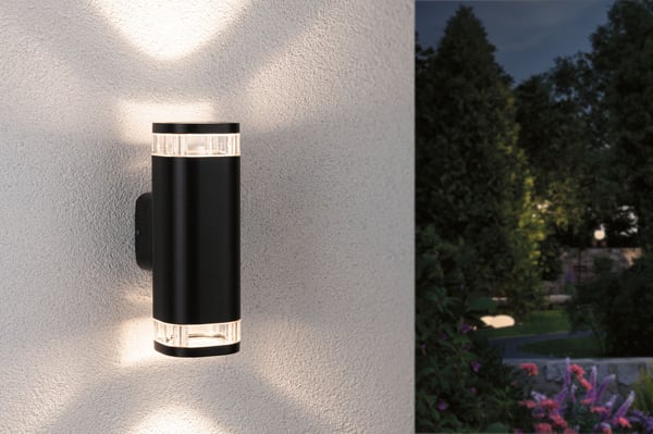Paulmann Vägglampa för utomhusbruk Colum Havsvattentålig IP44 80x223 mm max. 2x20W 230V Antracit Aluminium