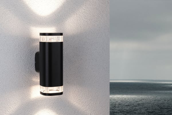 Paulmann Vägglampa för utomhusbruk Colum Havsvattentålig IP44 80x223 mm max. 2x20W 230V Antracit Aluminium