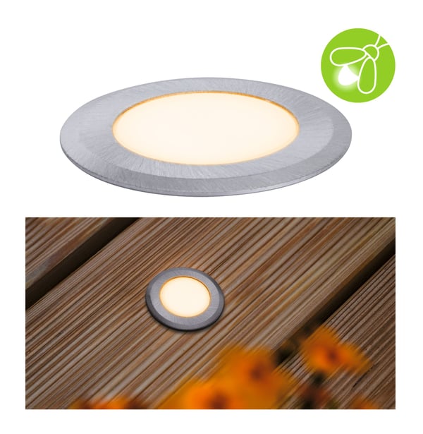 Paulmann LED infälld golvlampa Floor Profil Insektsvänlig IP67 rund 50 mm 2200K 2,2W 60lm 230V Aluminium Plast, Metall