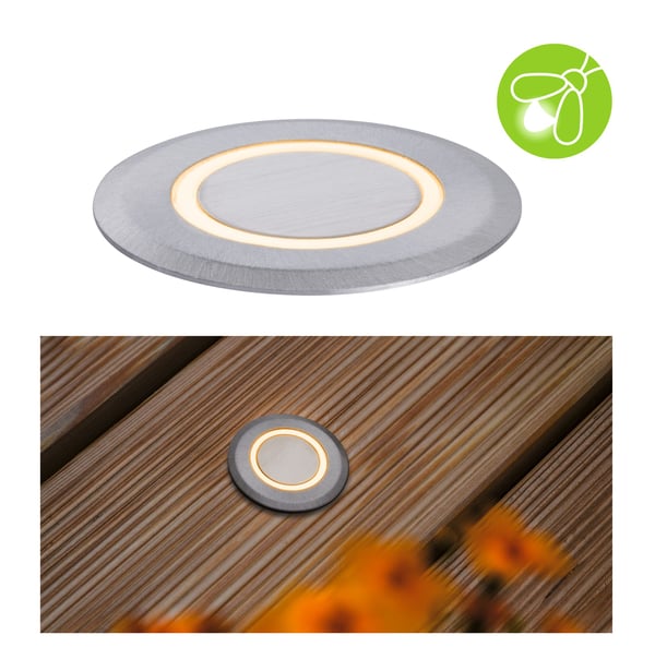 Paulmann LED infälld golvlampa Floor Profil Insektsvänlig IP67 rund 50 mm 2200K 2,2W 15lm 230V Aluminium Plast, Metall