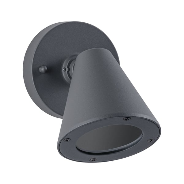 Paulmann Vägglampa för utomhusbruk Trian IP44 rund 100x130 mm max. 35W 230V Antracit Aluminium