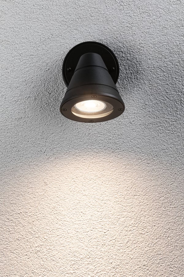 Paulmann Vägglampa för utomhusbruk Trian IP44 rund 100x130 mm max. 35W 230V Antracit Aluminium