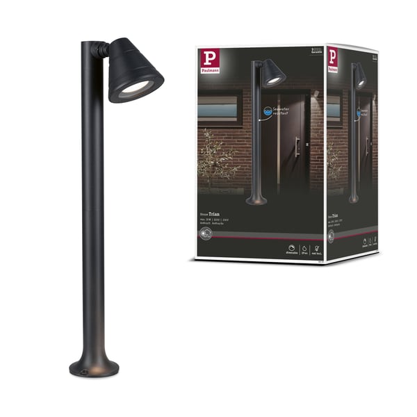 Paulmann Lampa för pollare Trian IP44 rund 600 mm max. 35W 230V Antracit GU10 Aluminium Paulmann Lampa för pollare Trian IP44 rund 600 mm max. 35W 230V Antracit GU10 Aluminium