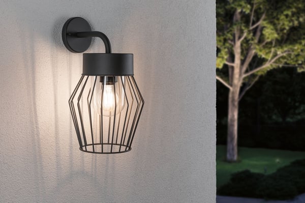 Paulmann Vägglampa för utomhusbruk Lanka Havsvattentålig IP44 205x360 mm max. 40W 230V Antracit Aluminium