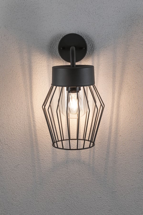 Paulmann Vägglampa för utomhusbruk Lanka Havsvattentålig IP44 205x360 mm max. 40W 230V Antracit Aluminium