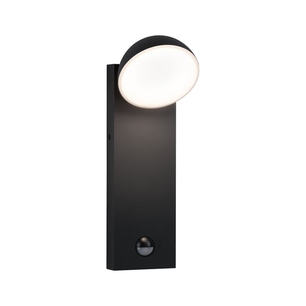 Paulmann LED vägglampa för utomhusbruk Puka Havsvattentålig IP44 rund 110x315 mm 3000K 8,5W 460lm 230V Antracit Aluminium