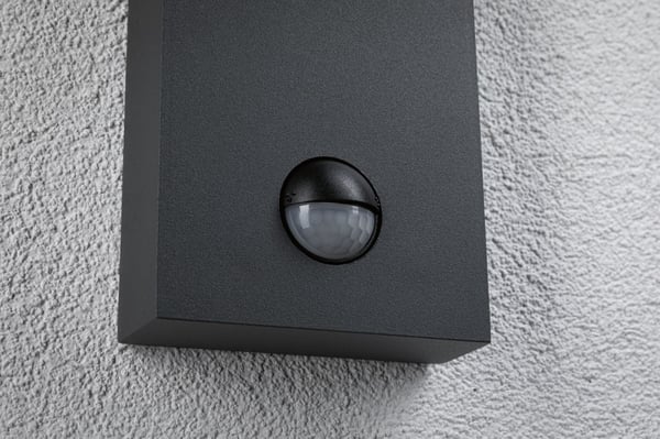 Paulmann LED vägglampa för utomhusbruk Puka Havsvattentålig IP44 rund 110x315 mm 3000K 8,5W 460lm 230V Antracit Aluminium