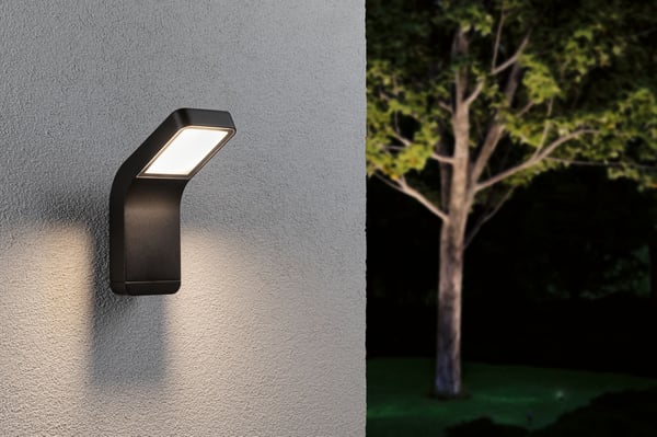 Paulmann LED vägglampa för utomhusbruk Kulma havsvattenbeständig IP44 90x230 mm 3000K 7,5W 520lm 230V Antracit Aluminium