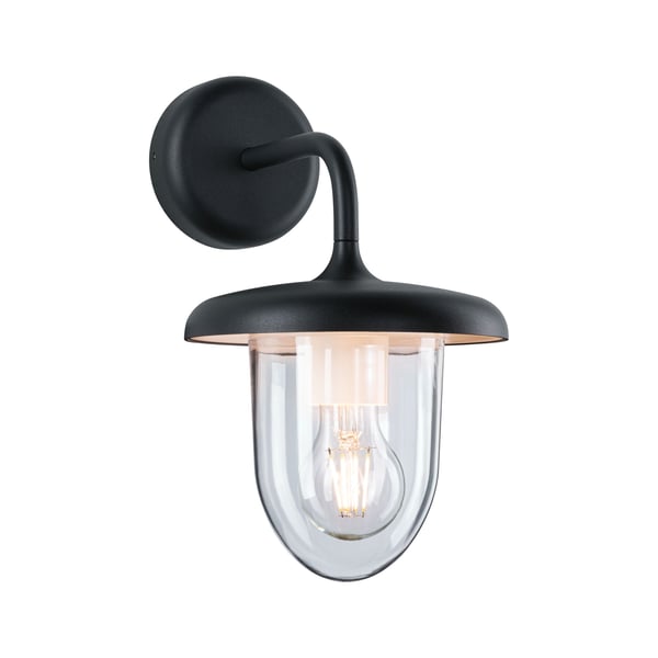 Paulmann Vägglampa för utomhusbruk Vintario Havsvattentålig IP44 rund 180x305 mm max. 20W 230V Antracit Aluminium, Plast