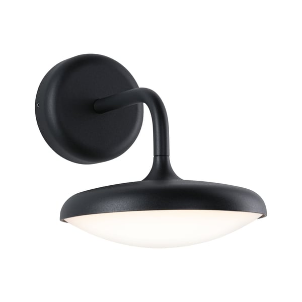 Paulmann LED vägglampa för utomhusbruk Nostro Havsvattentålig IP44 rund 180x250 mm 3000K 10W 900lm 230V Antracit Aluminium