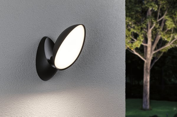 Paulmann LED vägglampa för utomhusbruk Batona IP44 137x270 mm 3000K 12W 1000lm 230V Antracit Aluminium