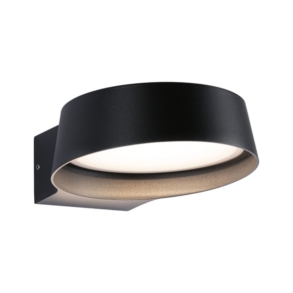 Paulmann LED vägglampa för utomhusbruk Capea Grand IP44 162x195 mm 3000K 11,5W 1050lm 230V 108° Antracit Aluminiumgjutgods