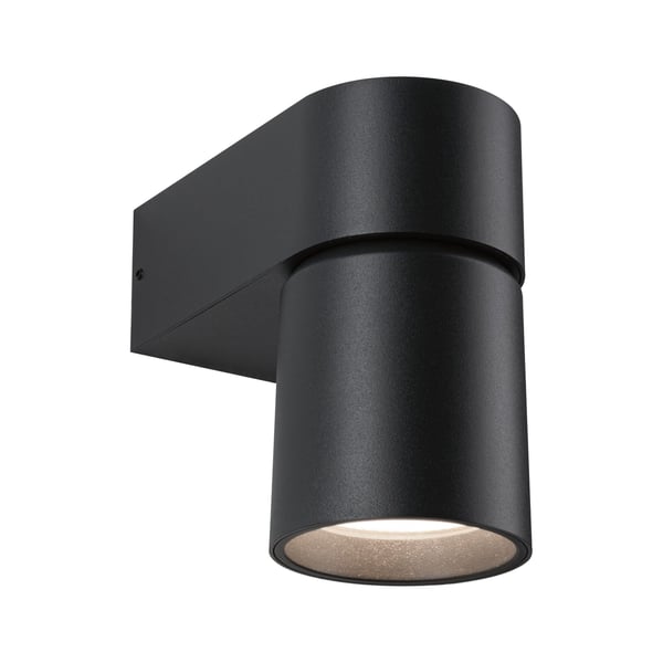 Paulmann LED vägglampa för utomhusbruk Kimu IP44 cylindrisk 80 mm 3000K 8W 500lm 230V 70° Antracit Aluminium