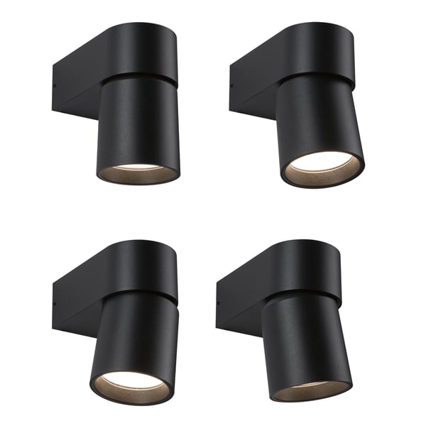Paulmann LED vägglampa för utomhusbruk Kimu IP44 cylindrisk 80 mm 3000K 8W 500lm 230V 70° Antracit Aluminium