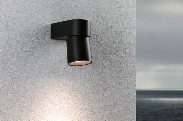 Paulmann LED vägglampa för utomhusbruk Kimu IP44 cylindrisk 80 mm 3000K 8W 500lm 230V 70° Antracit Aluminium