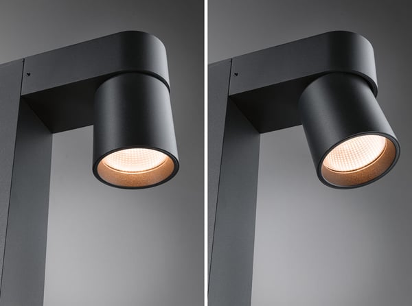 Paulmann LED pollare Kimu IP44 cylindrisk 822 mm 3000K 2x8W 2x500lm 230V 70° Antracit Aluminium