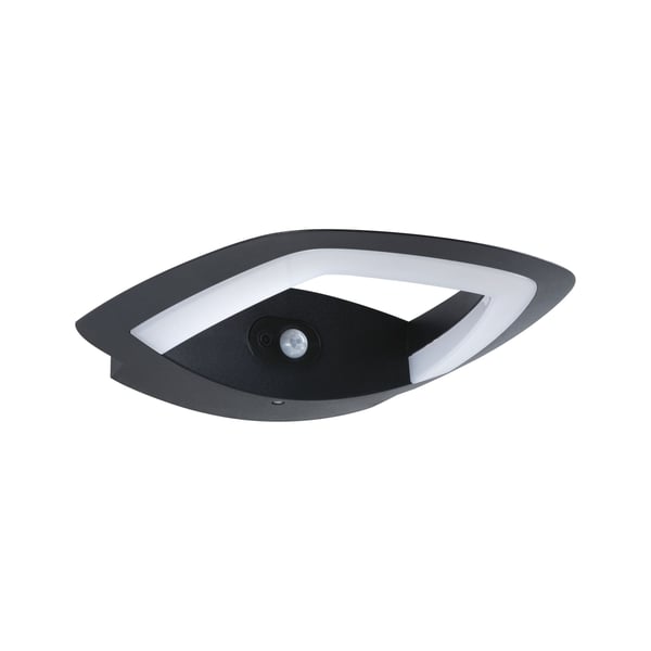 Paulmann LED vägglampa för utomhusbruk Akena Skymningsstyrd rörelsedetektor (IR) IP44 243x254 mm 3000K 11W 800lm 230V Antracit Aluminium