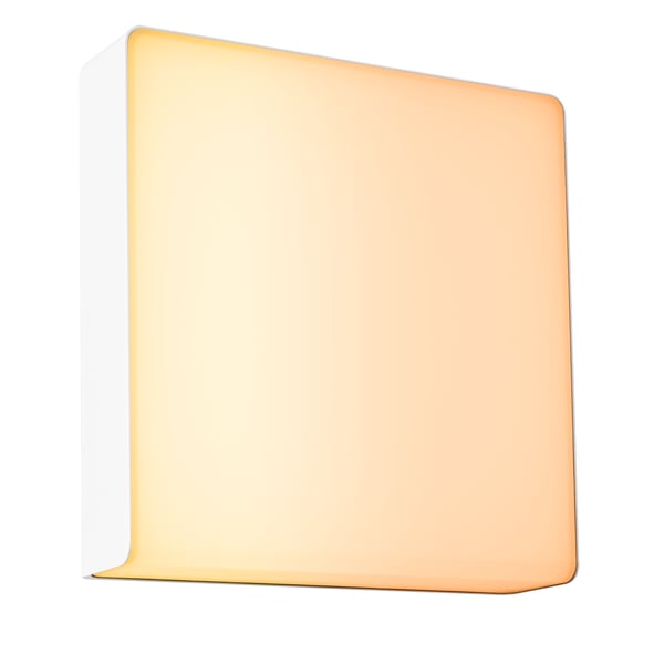 Paulmann LED vägglampa för utomhusbruk Smart Home Zigbee 3.0 Azalena Skymningsstyrd rörelsedetektor (HF) insektsvänlig IP44 250x250 mm Tunable Warm 8,5W 700lm 230V Vit Plast, Aluminium