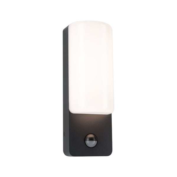 Paulmann LED vägglampa för utomhusbruk Bonnie Skymningsstyrd rörelsedetektor (IR) IP44 93x263 mm 3000K 8,5W 560lm 230V Antracit Aluminium