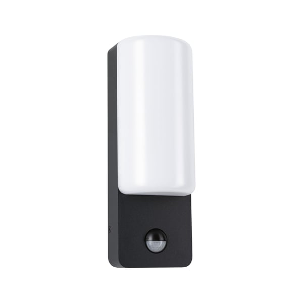 Paulmann LED vägglampa för utomhusbruk Bonnie Skymningsstyrd rörelsedetektor (IR) IP44 93x263 mm 3000K 8,5W 560lm 230V Antracit Aluminium