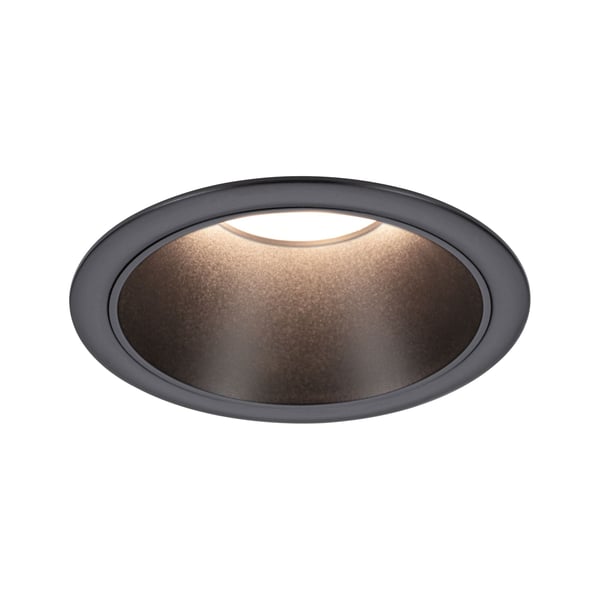 Paulmann Set Infälld LED lampa Cole Coin IP44 88 mm Coin 6x6W 6x470lm 230V dimbar 2700K Svart matt