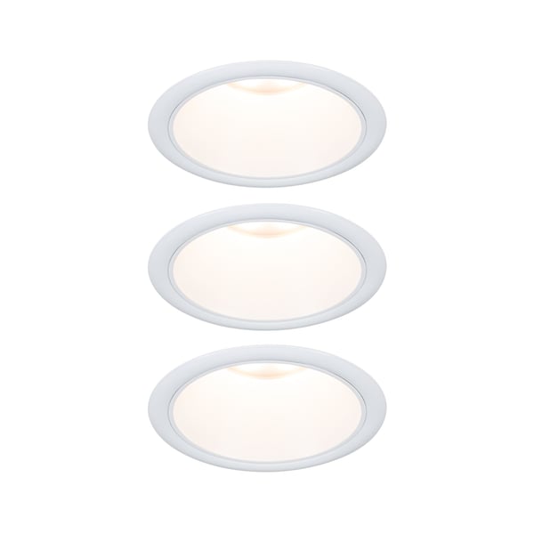 Paulmann Infälld LED lampa 3-Step-Dim Cole Coin IP44 rund 88 mm Coin 3x6W 3x470lm 230V dimbar 2700K Vit