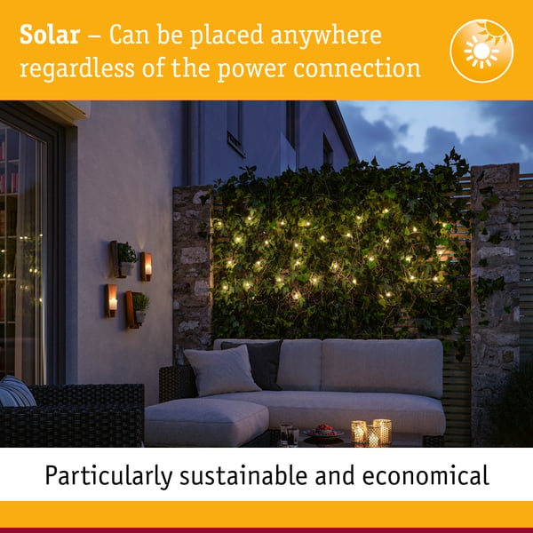 Paulmann Solenergi LED sagoljus Soala IP44 3000K 30x3lm Svart