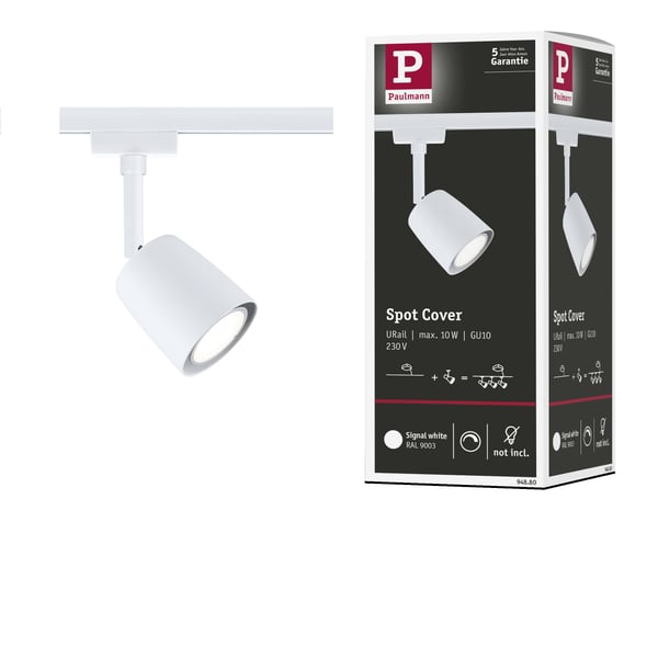 Paulmann URail Spotlight för strömskenor Cover GU10 max. 10W dimbar 230V Signal vit
