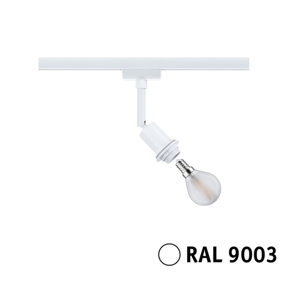 Paulmann URail Spotlight för strömskenor DecoSystems Basic E14 max. 20W dimbar 230V Signal vit