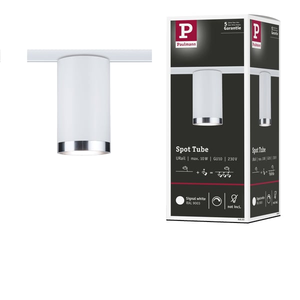 Paulmann URail Spotlight för strömskenor Tube GU10 max. 10W dimbar 230V Signal vit Paulmann URail Spotlight för strömskenor Tube GU10 max. 10W dimbar 230V Signal vit