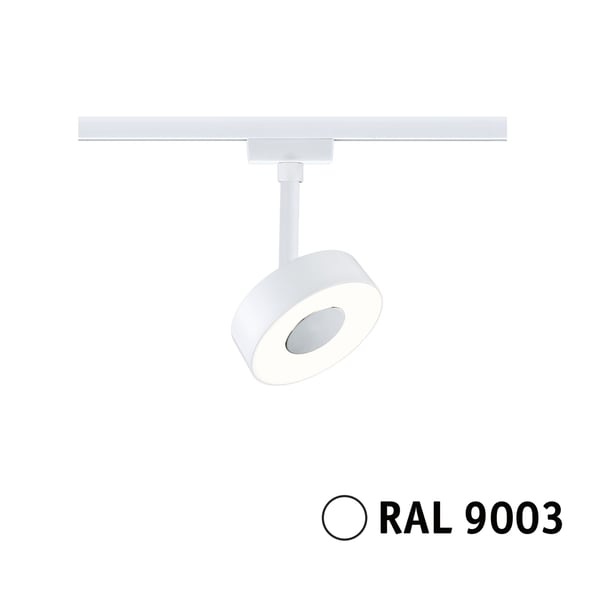 Paulmann URail Spotlight för strömskenor Circle 180lm 5W 3000K dimbar 230V Signal vit